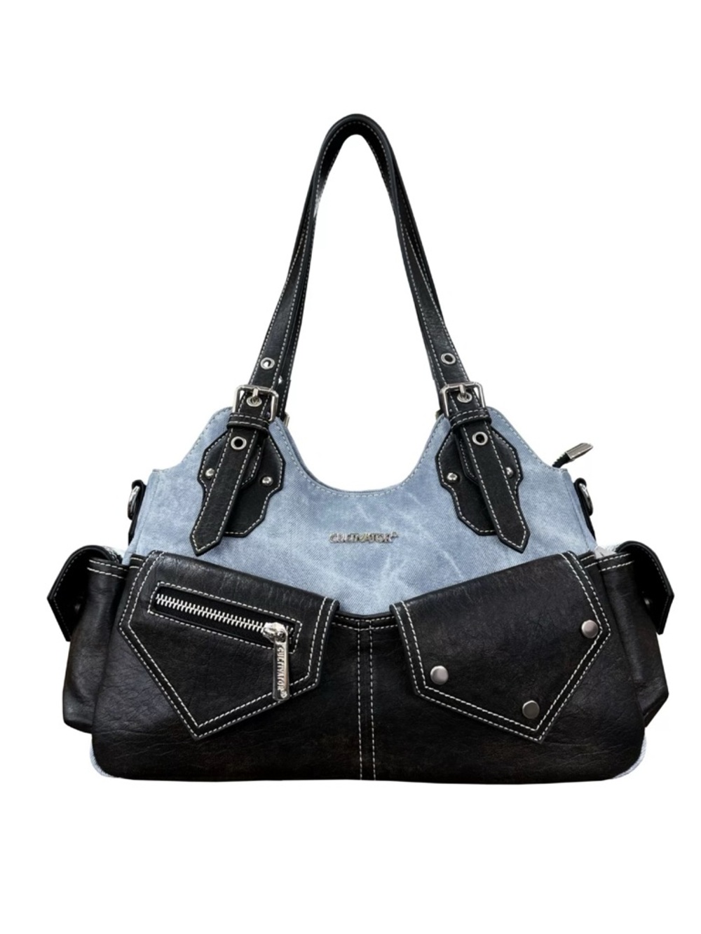 New Y2k Denim Leather Handbag Shoulder Bag